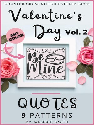 cover image of Valentine's Day Quotes | Counted Cross Stitch Pattern Book